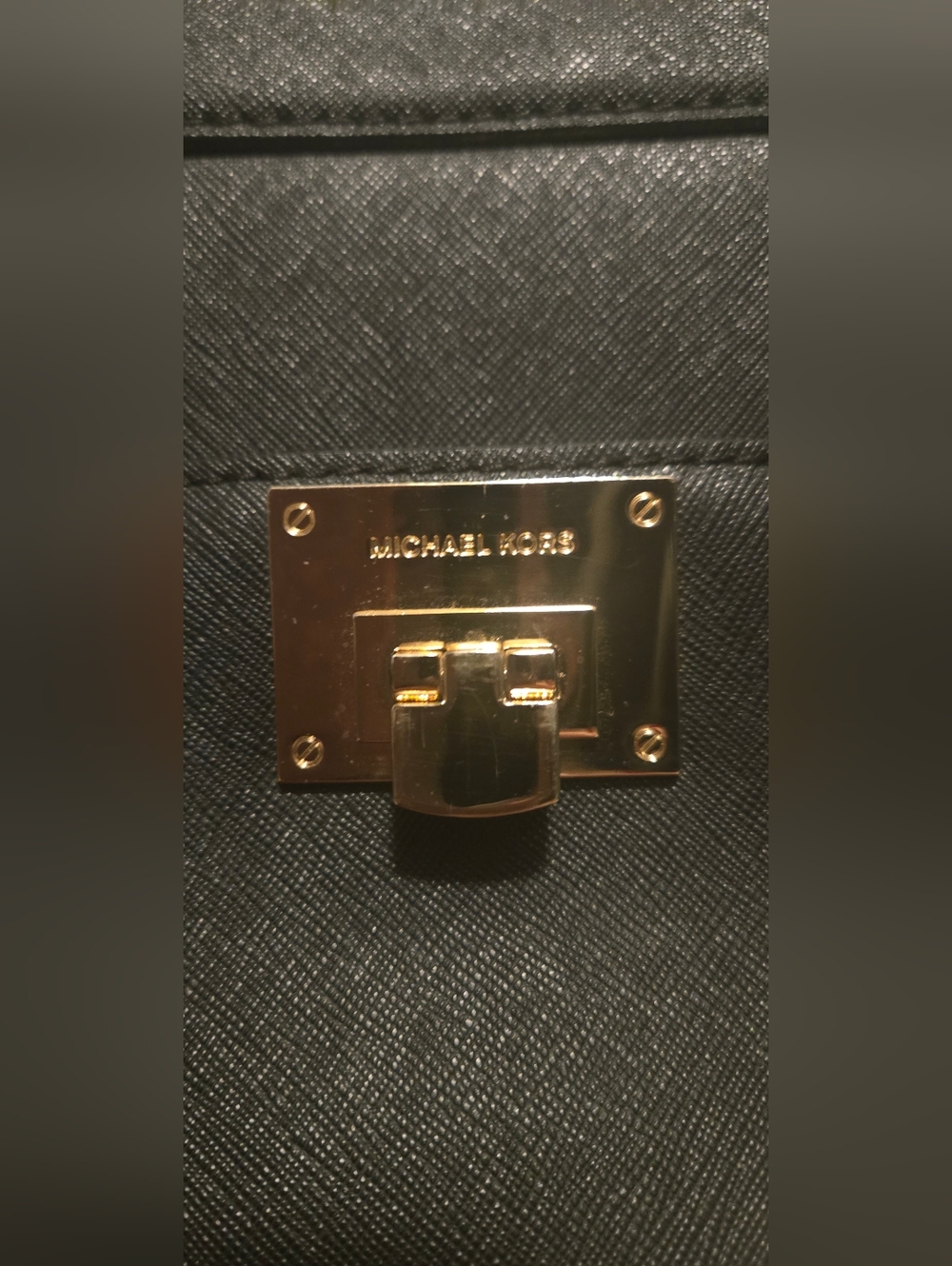 Michael Kors Black Satchel with Gold Hardware - Picture 13 of 14